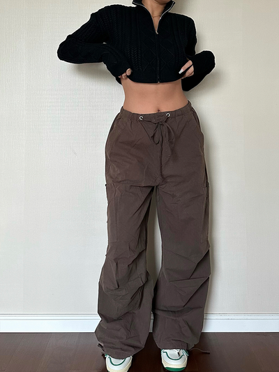 Pantalones Cargo Mujer Bolsillos Sueltos Corte Recto - Image 5