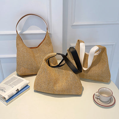 Bolsa Tote de Paja Retro Casual - Image 5