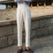 Pantalón Recto Talle Alto Blanco Estilo Italiano Clásico con Botones