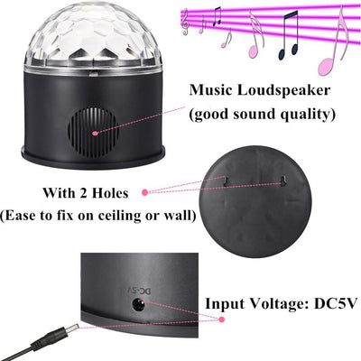 Bola Mágica de Luces DJ con 9 Colores, Bluetooth y Control por Sonido - Image 15