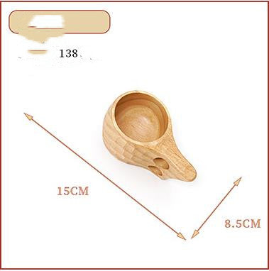 Taza de Madera Estilo Japonés con Asa Antiescaldante - Taza de Café y Té Minimalista - Image 5