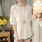 Blusa Vestido Blanco de Encaje Delicado para Mujer