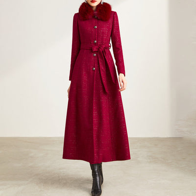 Capa Abrigo Slim Temperamento Femenino Largo Hasta Tobillo - Image 9