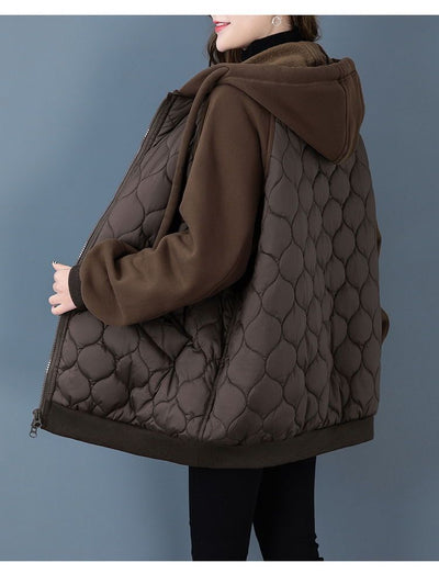 Abrigo Acolchado con Capucha - Chaqueta de Algodón Gruesa y Suelta para Mujer - Image 18