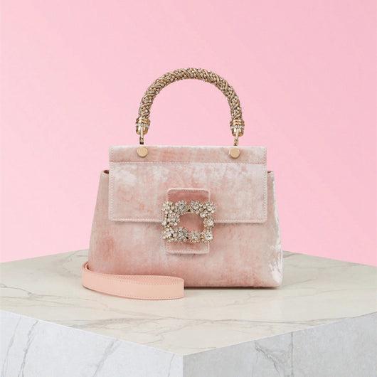Bolso Tote Elegante con Flores de Diamantes y Cristales - Image 8