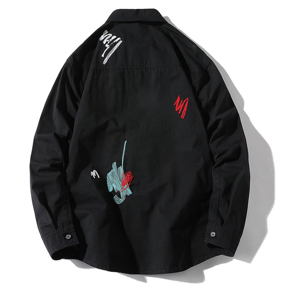 Camisa de Manga Larga con Solapa para Hombre