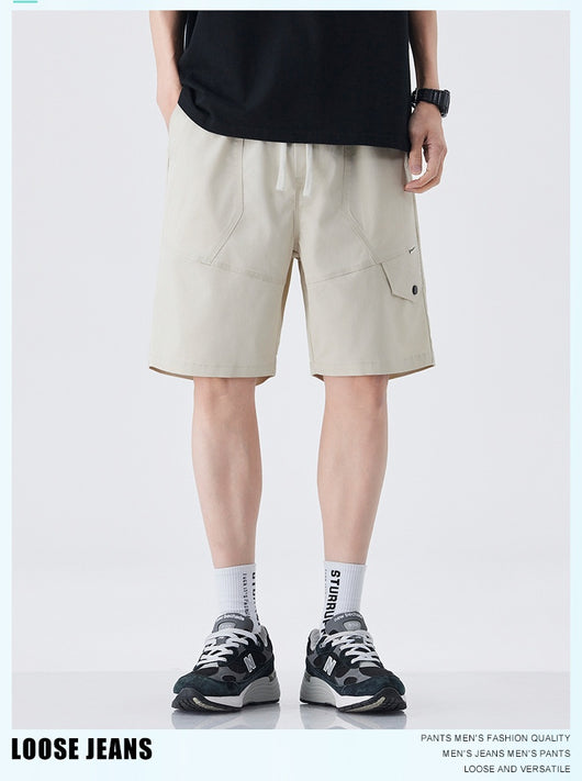 Pantalones Cortos de Trabajo Estilo Retro American para Hombre - Algodón Ice Silk Fresco - Image 10