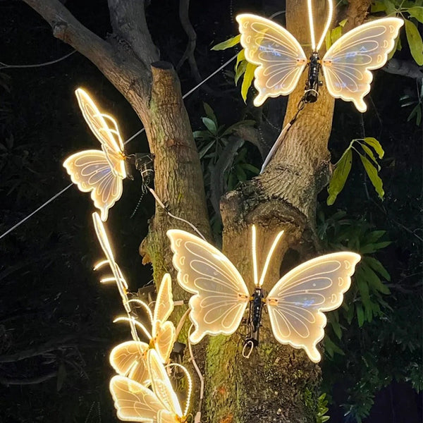 Luces Decorativas LED Mariposas para Jardín y Espacios Públicos