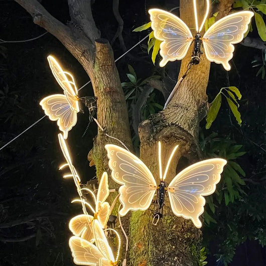 Luces Decorativas LED Mariposas para Jardín y Espacios Públicos