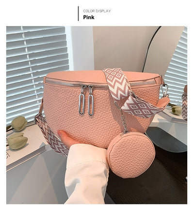 Bolso Bandolera Crossbody con Cierre de Cremallera y Textura Saddle Lock - Image 6