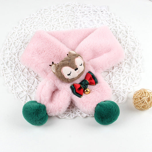 Babero Navideño Infantil con Pelaje Sintético de Conejo - Diseño Cartoon Unisex - Image 6