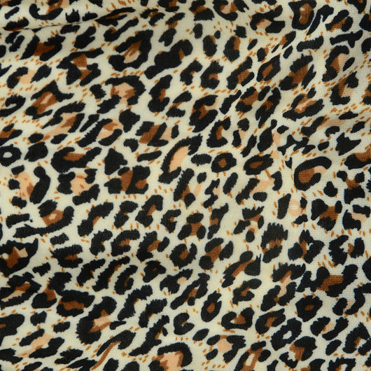 Conjunto de 3 Piezas Infantil Otoño: Blusa Denim, Falda Leopardo y Diadema - Image 5