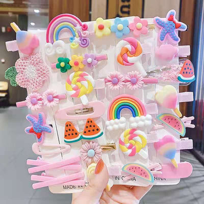 Clips Decorativos Infantiles Princesa Flores Estilo Japonés y Coreano - Image 23