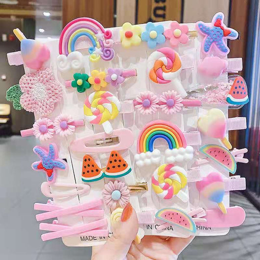 Clips Decorativos Infantiles Princesa Flores Estilo Japonés y Coreano - Image 23