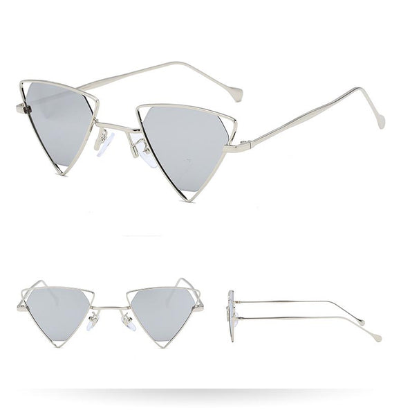Gafas de Sol Triangulares Metálicas Caladas