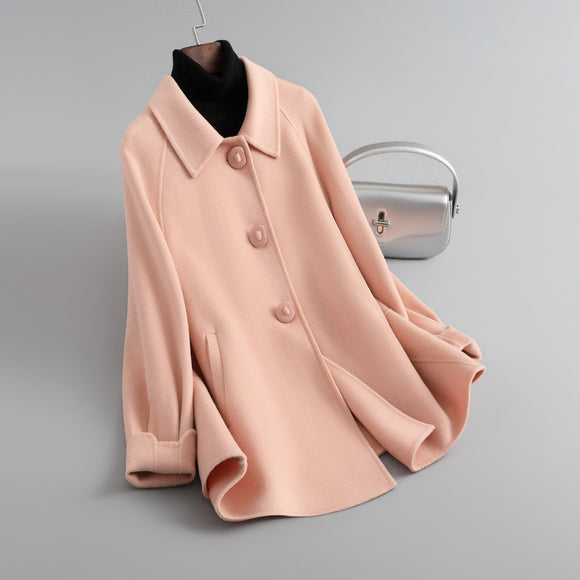 Abrigo de Lana Reversible Elegante para Mujer