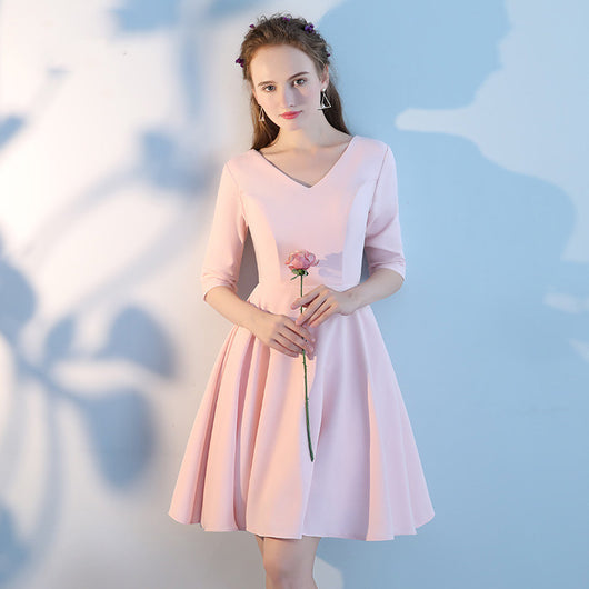 Vestido Corto para Damas de Honor en Rosa - Image 4