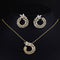 Conjunto de Joyería Nupcial Rama de Olivo - Collar y Aretes Elegancia Clásica