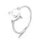 Ring Ladies Moon Adjustable Opening 3silver Adjustable opening