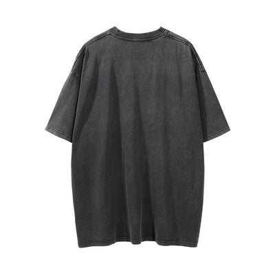 Camiseta Cuello Redondo Efecto Desgastado para Hombre - Image 3