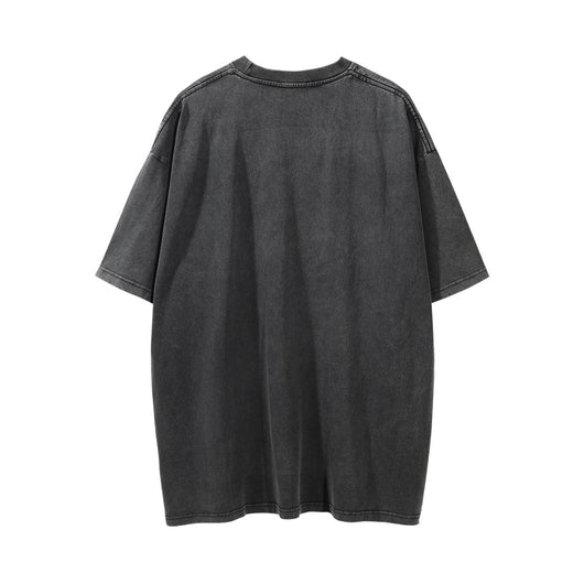 Camiseta Cuello Redondo Efecto Desgastado para Hombre - Image 3