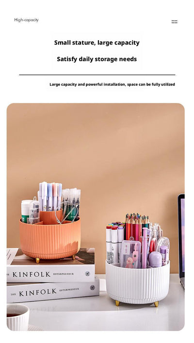 Organizador de Escritorio Naranja con Divisores - Almacenamiento Moderno para Cosméticos y Papelería - Image 6
