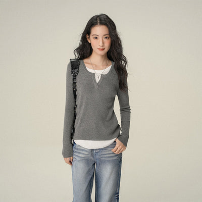 Blusa Interior Térmica Cuello V Manga Larga para Mujer - Image 3