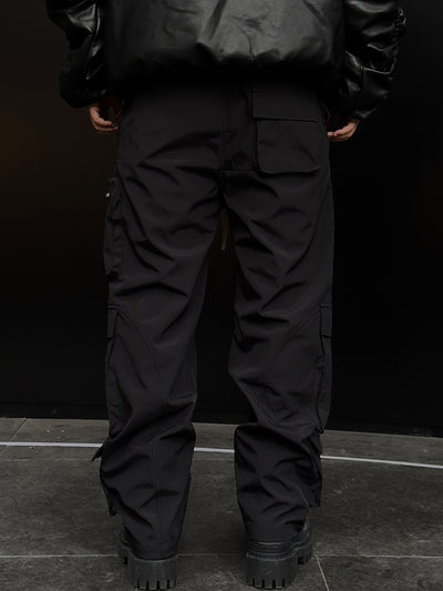 Pantalones Rectos Holgados Negros para Hombre - Image 3