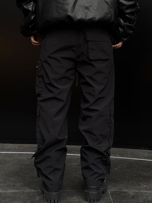 Pantalones Rectos Holgados Negros para Hombre - Image 3