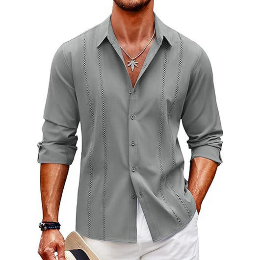 Camisa Manga Larga con Estampado Digital Talla Grande para Hombre - Image 2