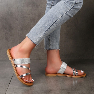 Sandalias Planas de Verano con Strass Romanas - Tallas Grandes - Image 14