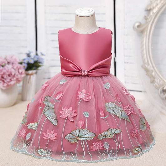 Vestido Princesa Infantil con Tul Brillante - Image 3