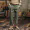 Calça Cargo Folgada Verde Militar Estilo Retrô Masculina
