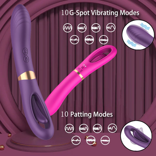 Masajeador Íntimo Vibrador con Función de Lengüeta y Tapping