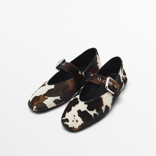 Zapatos Casuales de Cuero para Mujer con Hebilla Decorativa - Image 14