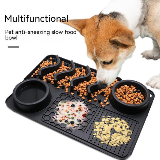 Tapete Silicona Interactivo para Perros - Comedero Lamer Multifuncional