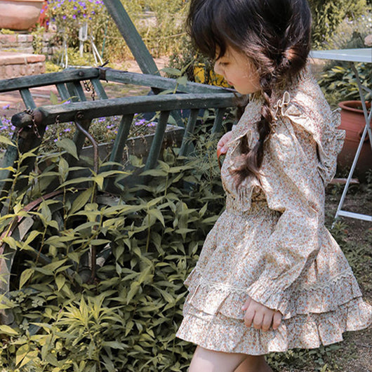 Blusa Infantil con Volantes y Estampado Floral Francés - Image 12