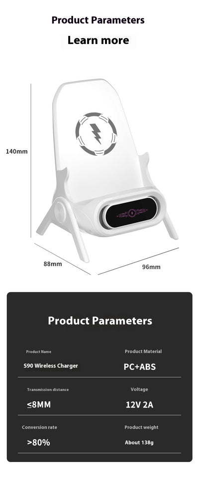 Cargador Inalámbrico con Amplificador de Sonido y Carga Automática - Image 7