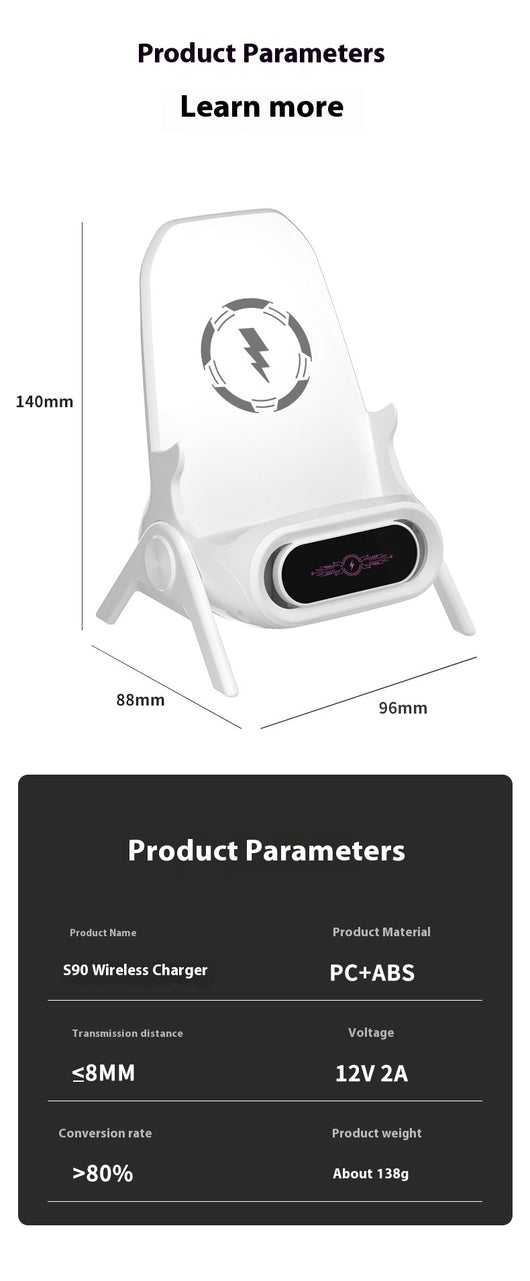 Cargador Inalámbrico con Amplificador de Sonido y Carga Automática - Image 7