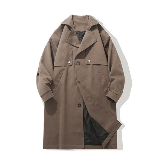 Abrigo de Lana Clásico Estilo Británico para Hombre