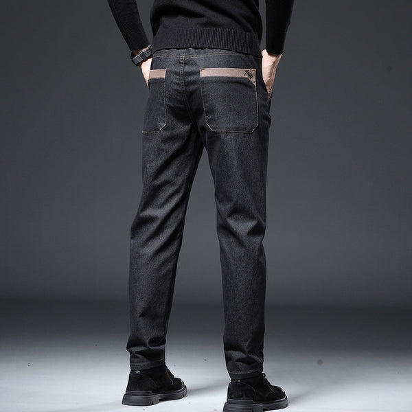 Pantalones Slim Straight con Bordado para Hombre