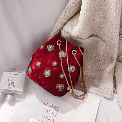 Bolso de Terciopelo Tipo Bucket para Mujer - Image 8