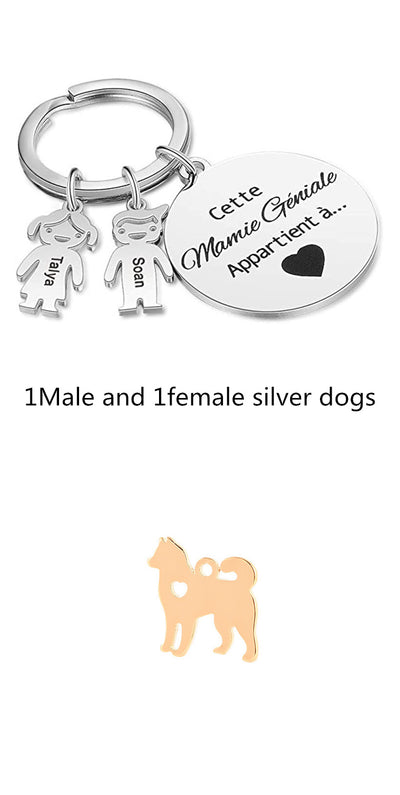 Llavero Personalizado Corazón Hueco Acero Inoxidable Diseño Cachorro - Image 13
