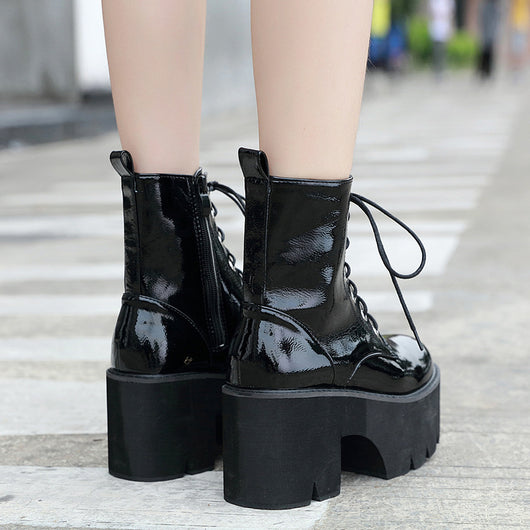 Botas de Tacón Alto con Cordones - Image 9