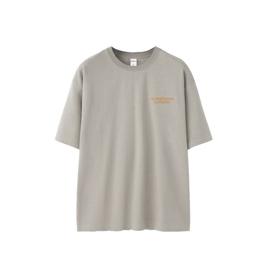 Camiseta Retro Pesada Cuello Bordado Manga Corta - Image 6