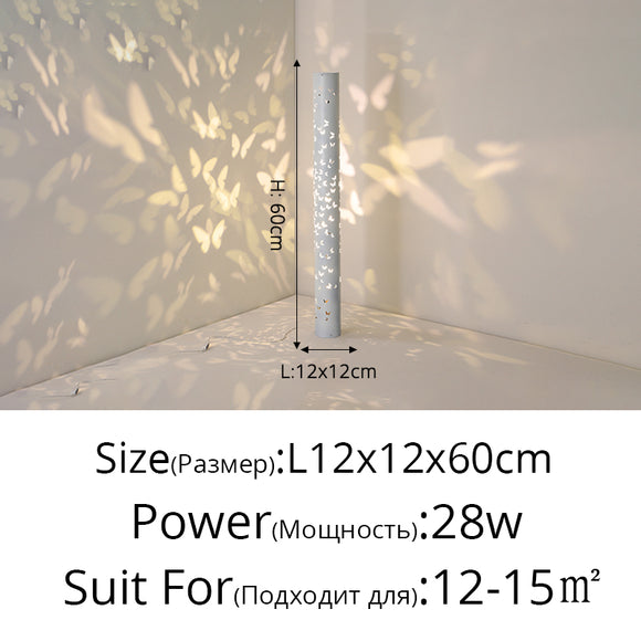 Lámpara Vertical Minimalista para Mesita de Noche con Luz de Ambiente