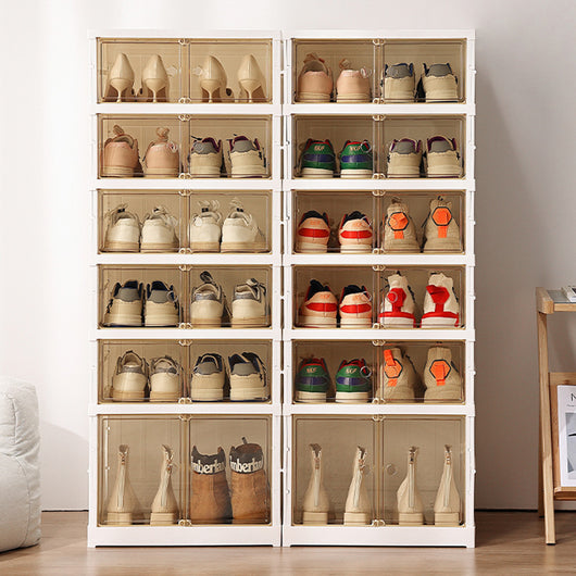 Organizador de Zapatos Plegable de Doble Fila con Caja Transparente - Image 13