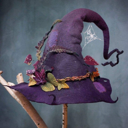 Sombrero de Bruja Moderno Lana Felt Punta - Disfraz Halloween Cálido Otoño Invierno - Image 11