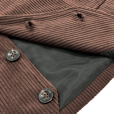 Chaleco de Pana para Hombre con Bolsillos de Patchwork y Chaqueta Exterior - Image 4
