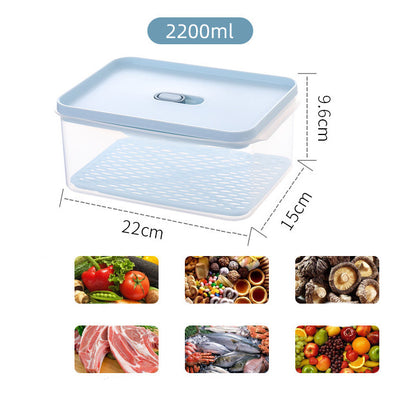Contenedor Antibacterial para Refrigerador con Drenaje - Frutas y Alimentos Frescos - Image 3